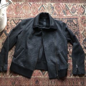 Jcrew Charcoal Cropped Jacket with Zipper